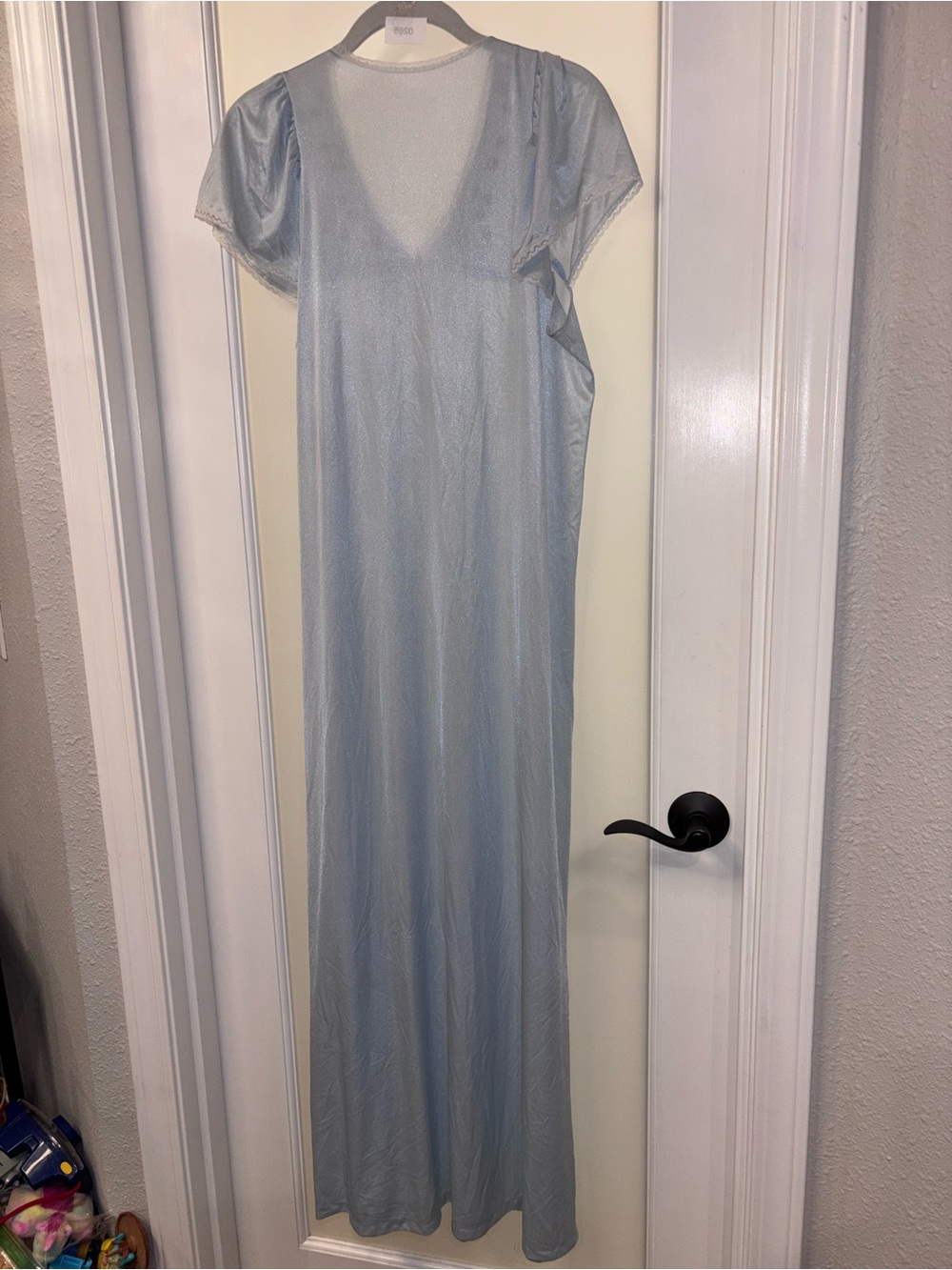 Vintage blue silky night gown